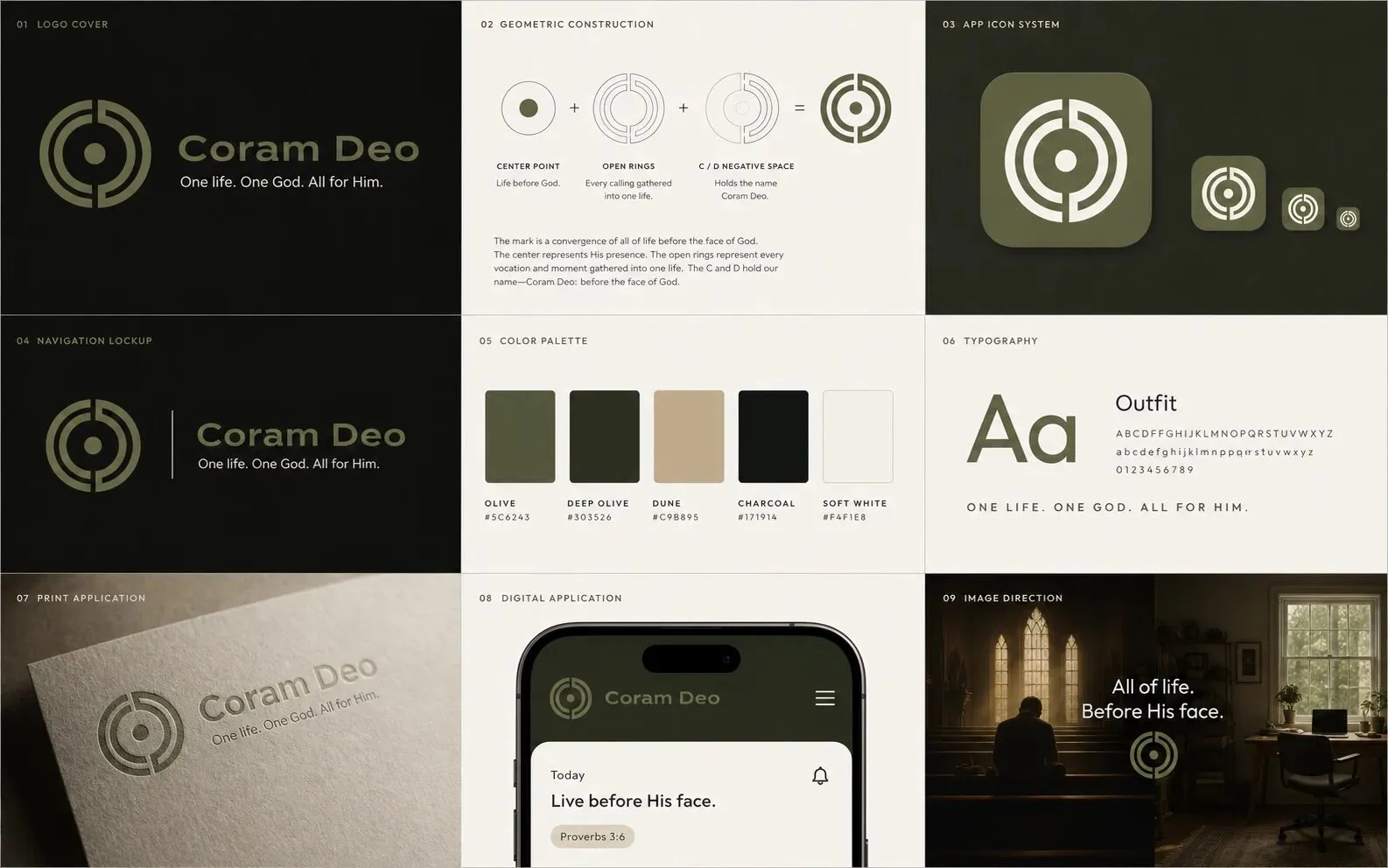 The Coram Deo identity board