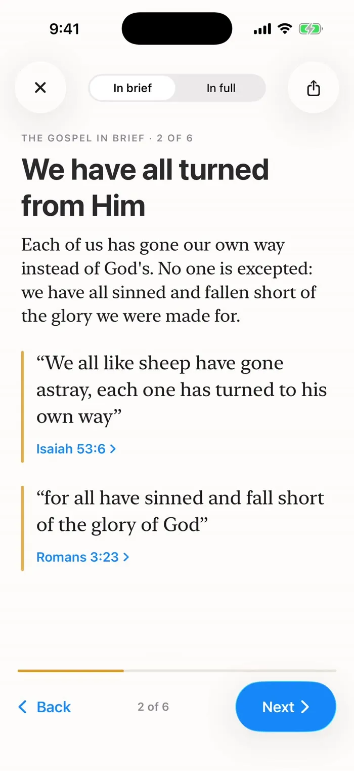 TheoMaps on iPhone: directions through the Gospel